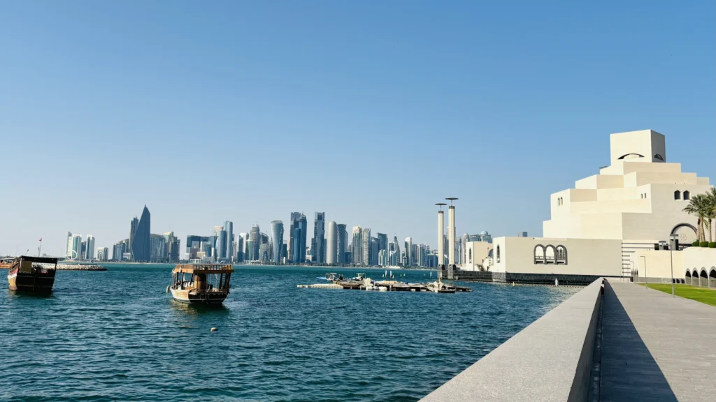 Doha skyline and Museum of Islamic Art from the Corniche