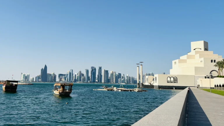 Doha skyline and Museum of Islamic Art from the Corniche